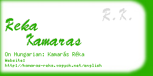 reka kamaras business card
